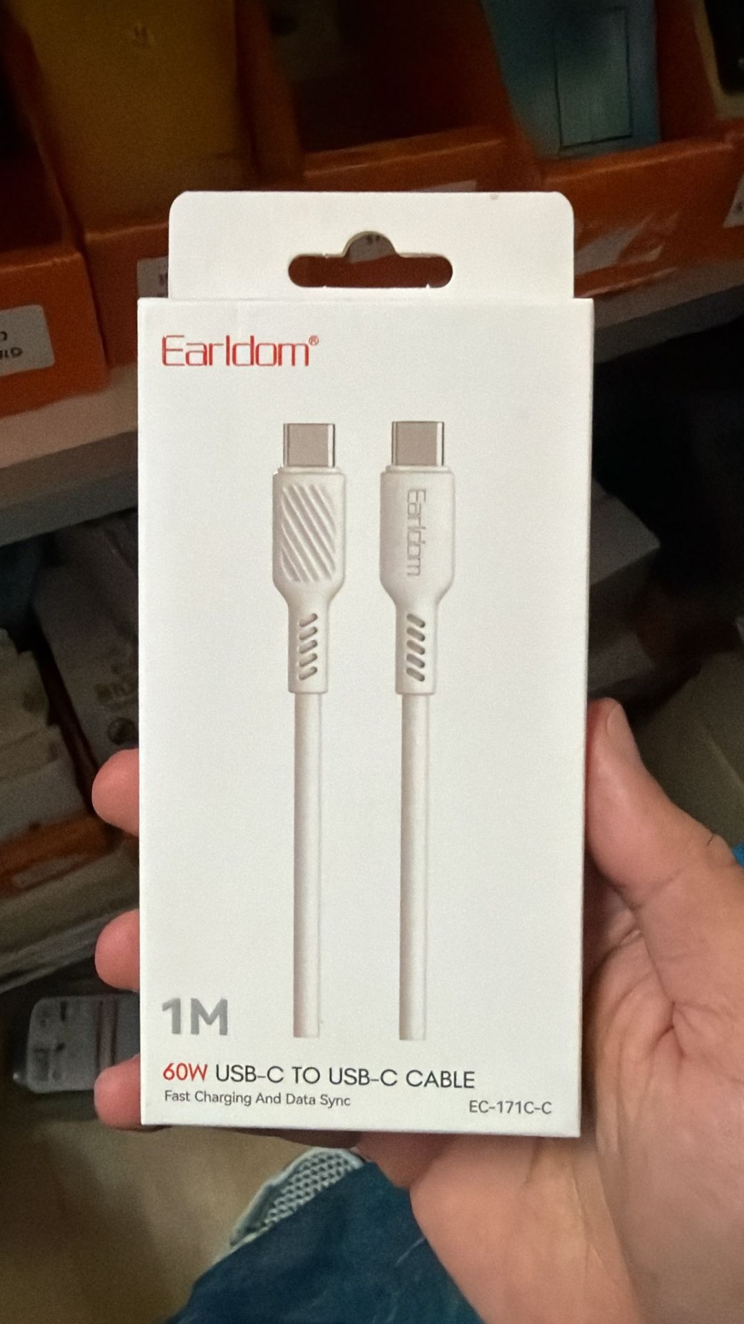 Câble Earldom USB-C / USB-C 60W — 1m